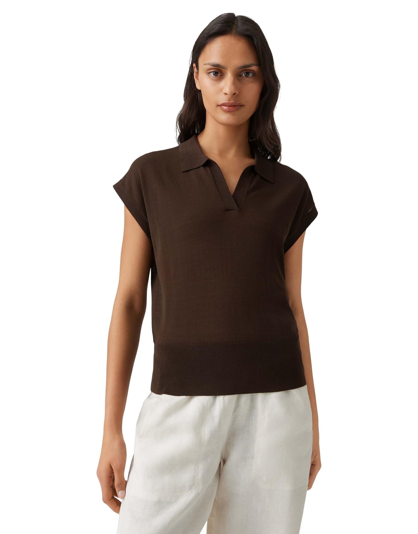 OPUS Damen Pullover | Feinstrickpullover POSARA Regular mit Polokragen