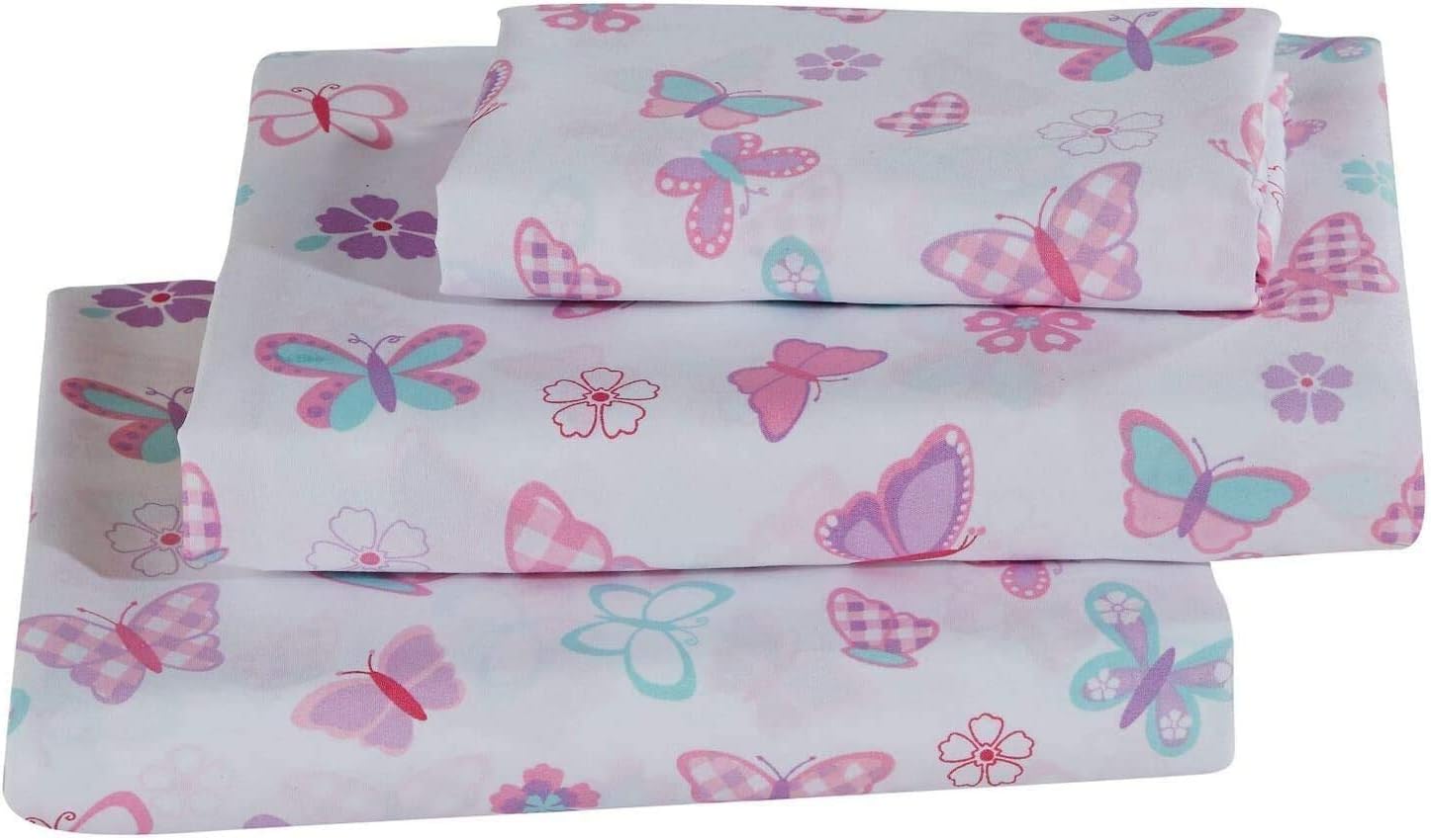 Best Deal Home Collection Twin Size Comforter And Sheet Set Butterflies Birds Pink Blue Green New # Tree Butterfly