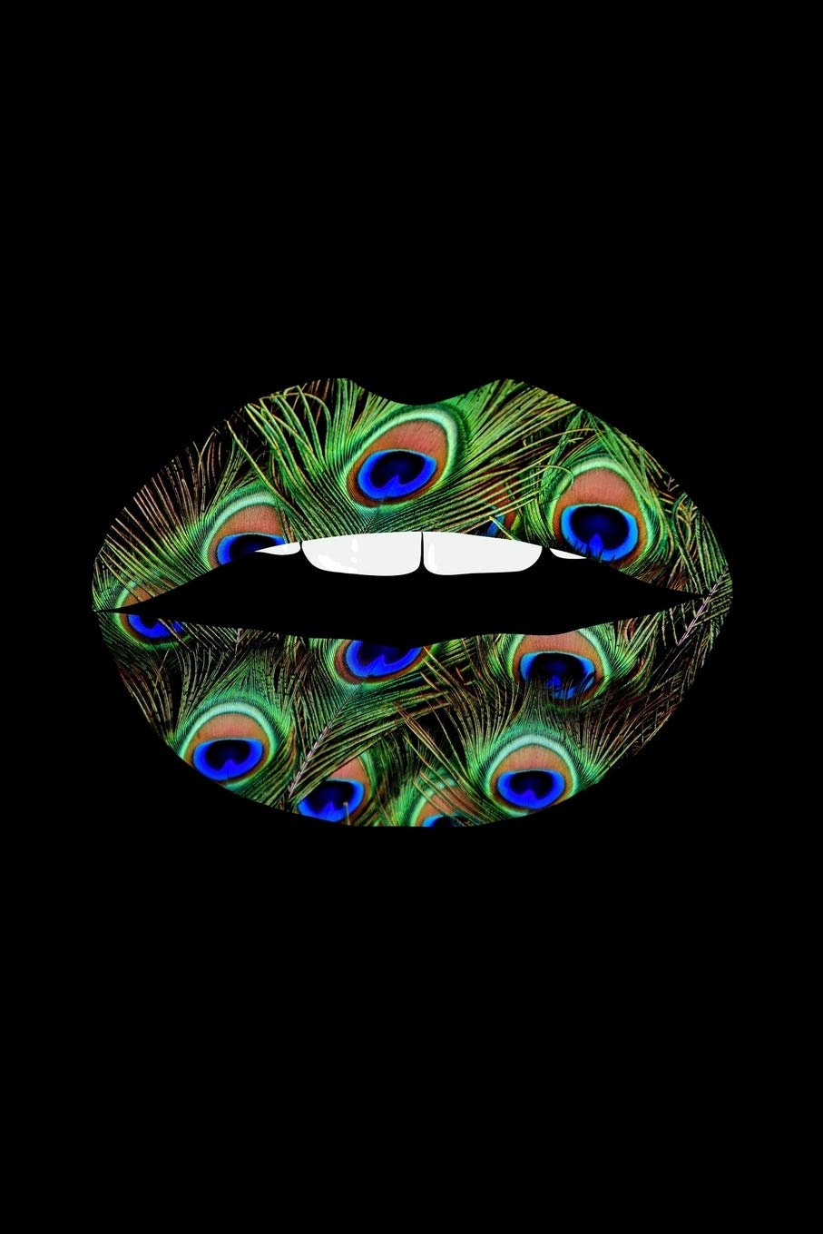 Peacock Lips - Animal Print - Notebook: 6x9 Dotgrid 120 Pages Paper Journal • Manuscript • Planner • Scratchbook • Diary Wildlife Bird Kisses Peacocks ... Kissing Feathers Lip for School or College