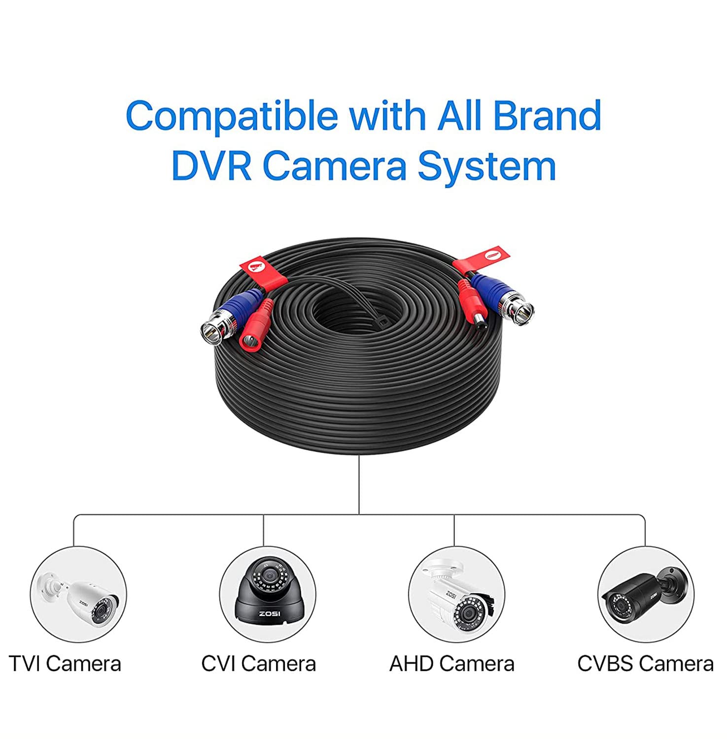 Hiseeu Cavo BNC Vedio Cavo di alimentazione prefabbricato per telecamera Al-in-One BNC Cavo di alimentazione per videosorveglianza CCTV sistema di sicurezza con connettori (BNC femmina e BNC a RCA)
