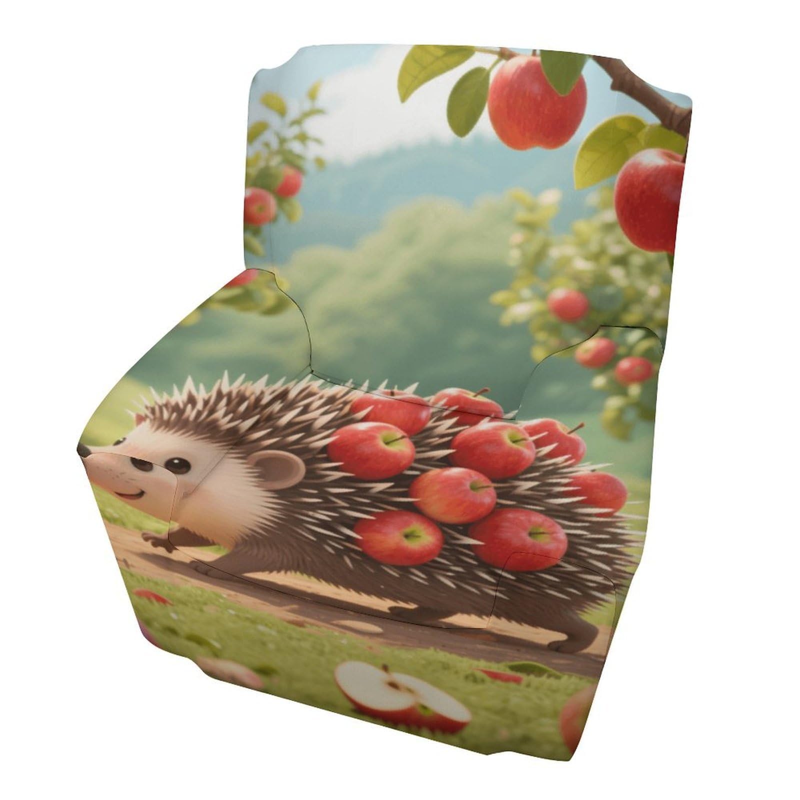 Fekiloot Style Hedgehog Collecting Apples Couch Cover Sofa Cover Sofa Slipcover