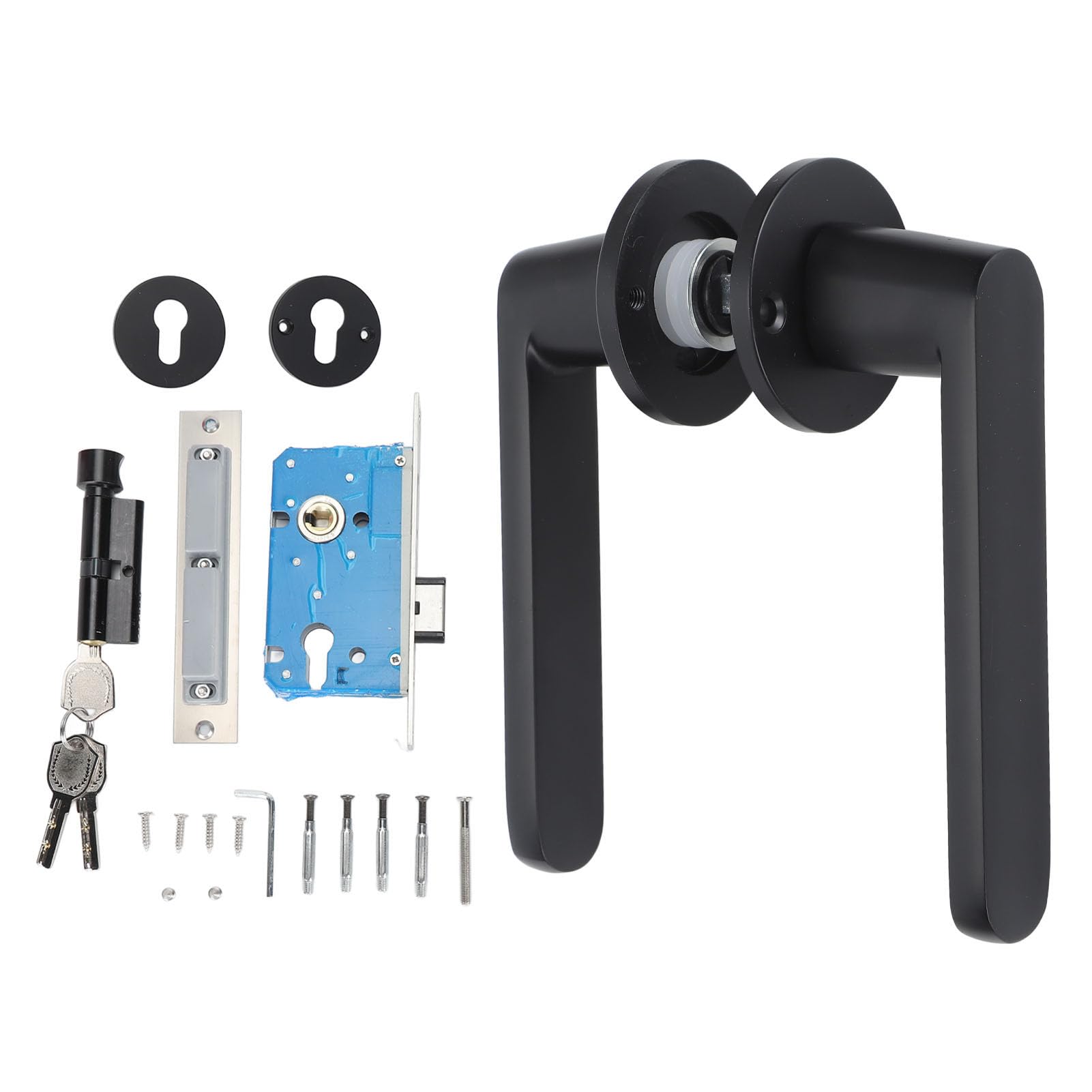 Haofy Silent Door Handle Set with Installation Parts, Split Type