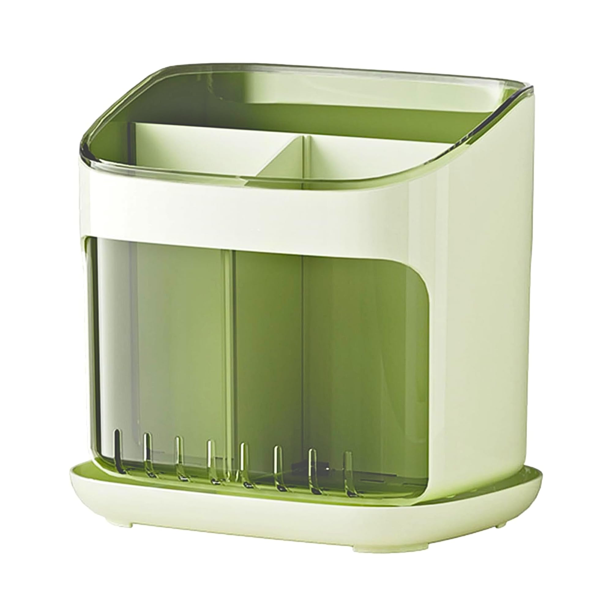 HomeEssentials MultiCompartment Spoon Stand for Kitchen – Cutlery Holder/Spoon Hanger/Knife Stand/Drain Tray and Removable Outer Barrel (Green) (B0DCK4BPBW) Amazon Price History, Amazon Price Tracker