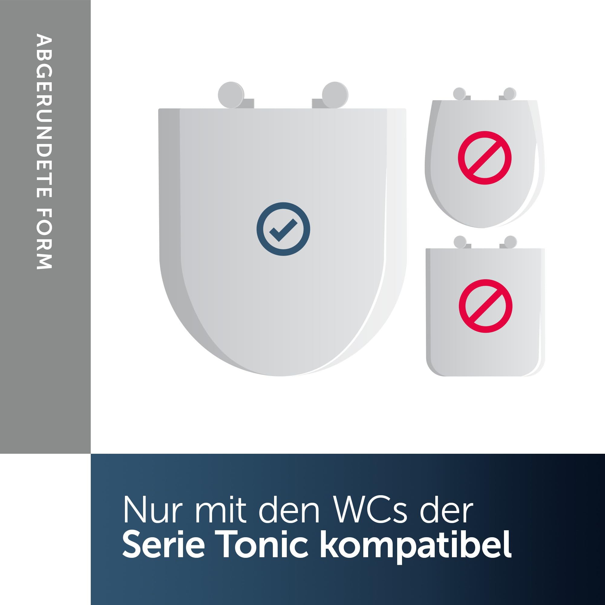 Ideal Standard Tonic WC-Sitz Wrapover, rund – Weiß (Alpin) | Abnehmbarer WC-Sitz mit Absenkautomatik (Softclose) und robusten Edelstahl-Scharniere, K706101