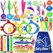 Tacobear 39pcs Jouet de Plongée Baton Plongee Anneaux Plongée Torpedo Bandits Gemmes Plongée Jouets de Natation Piscine Jouet sous Eau été Jeux pour Enfant Garçon Fille (A)