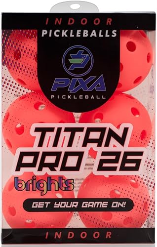 Miniatura 9 de PIXA Titan Pro 26 Pickleball para interiores, aprobado por USAPA, bolas de pickleball duraderas para interiores, rebote constante, vuelo suave