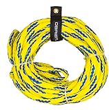 O'Brien 4 Person Floating Towable Tube Rope, Yellow, 60 feet, Model: 2174578