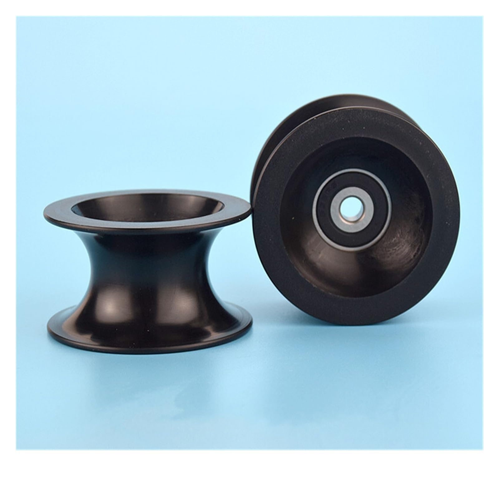 Bloque de rueda de polea con ranura de 4 piezas, rodillo en U de 30 mm for pista de 6 * 54, plástico duradero con diámetro de 25 mm, rodamientos de acero inoxidable lisos