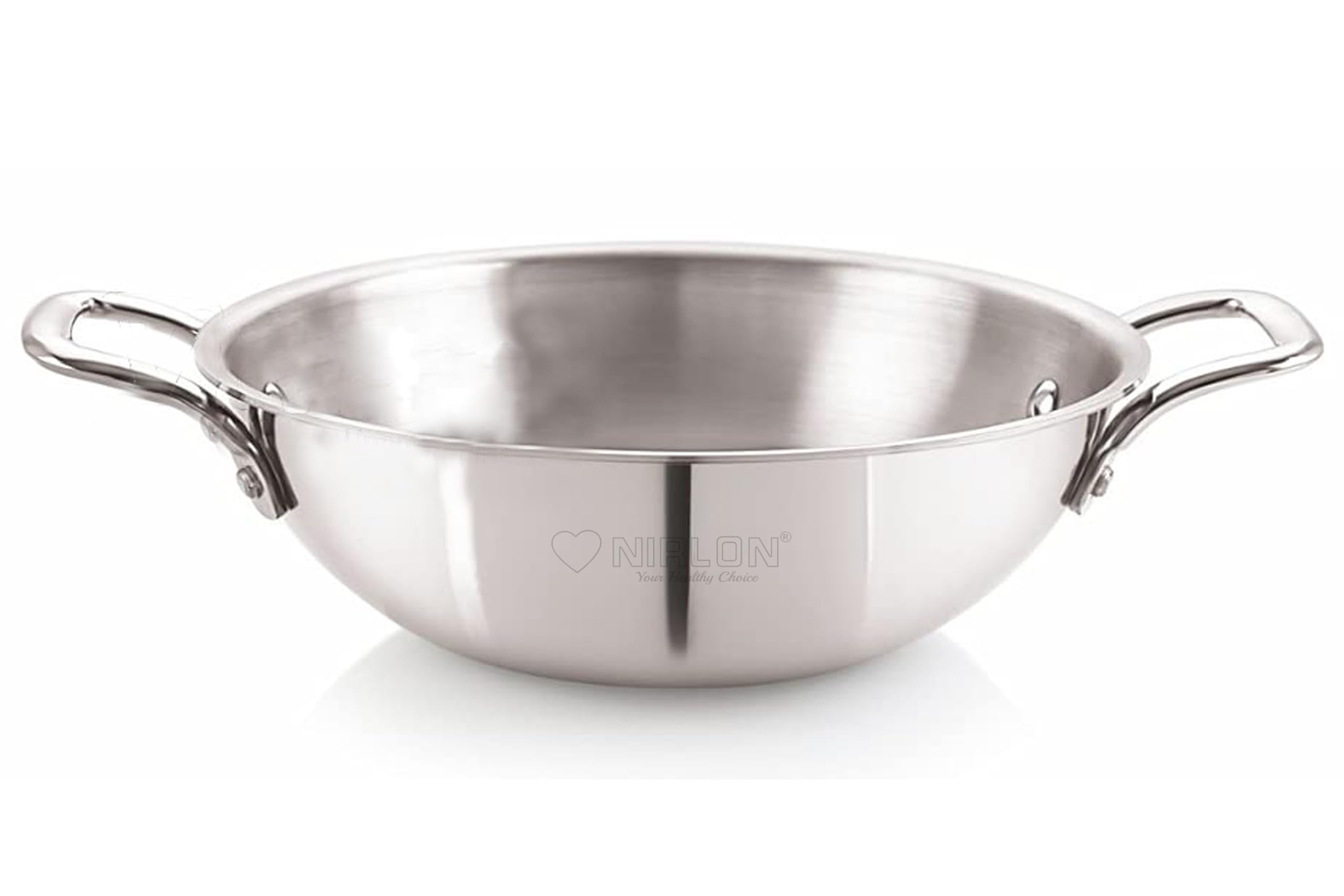 NIRLON Superb Triply Stainless Steel Deep Kadai | 22cm/2Ltr| Safe to Use | Uniform Heating | Heavy-Duty Handle | Metal Spatula Friendly | Easy Cleaning (Induction and Gas Stove Friendly)-image-46