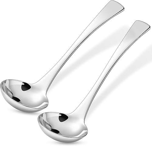 KEAWELL Austin - Cucharón para salsa, acero inoxidable 1810, 7.5 pulgadas, plateado, apto para lavavajillas (2) disponible en Yaxa Venezuela