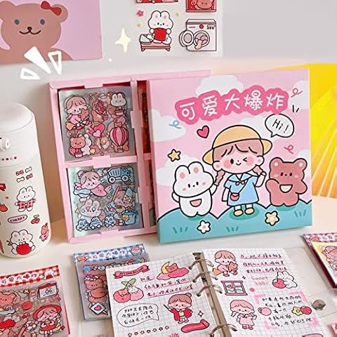 100 Sheets Kawaii Cartoon Stickers Set Cover