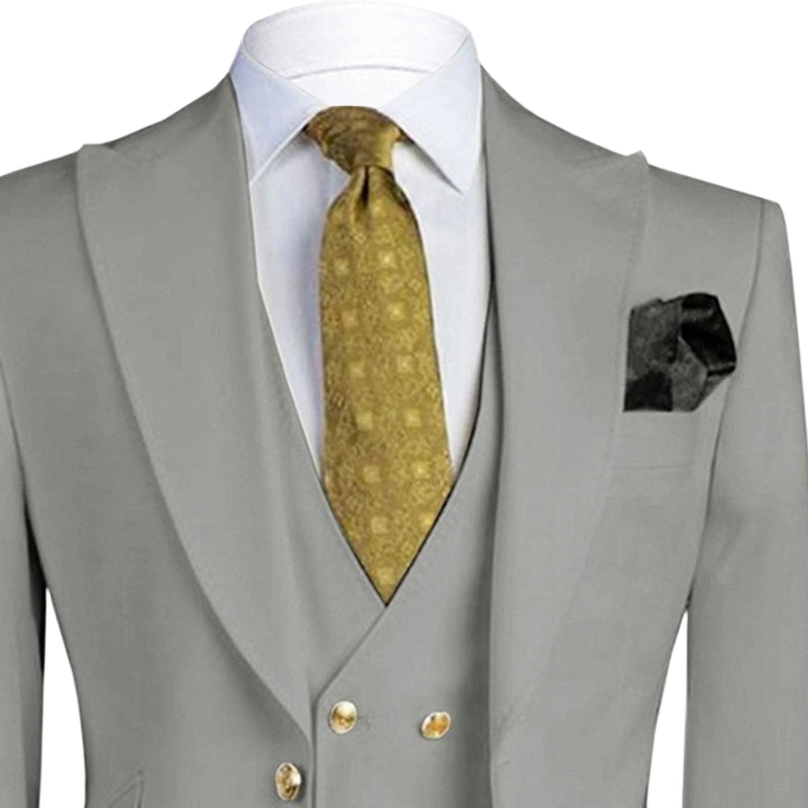 Traje de Hombre de 3 Piezas, Corte Ajustado, Ideal para Bodas, graduaciones, Esmoquin, Traje Formal Negocios (Chaqueta, Chaleco y pantalón).