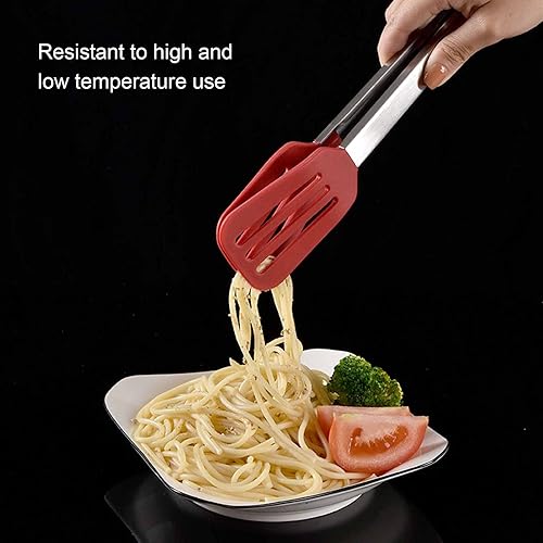 Miniatura 4 de Pinzas de cocina, pinzas de silicona de acero inoxidable para servir de alimentos, espátula de alimentos, pinzas para carne, barbacoa, herramienta