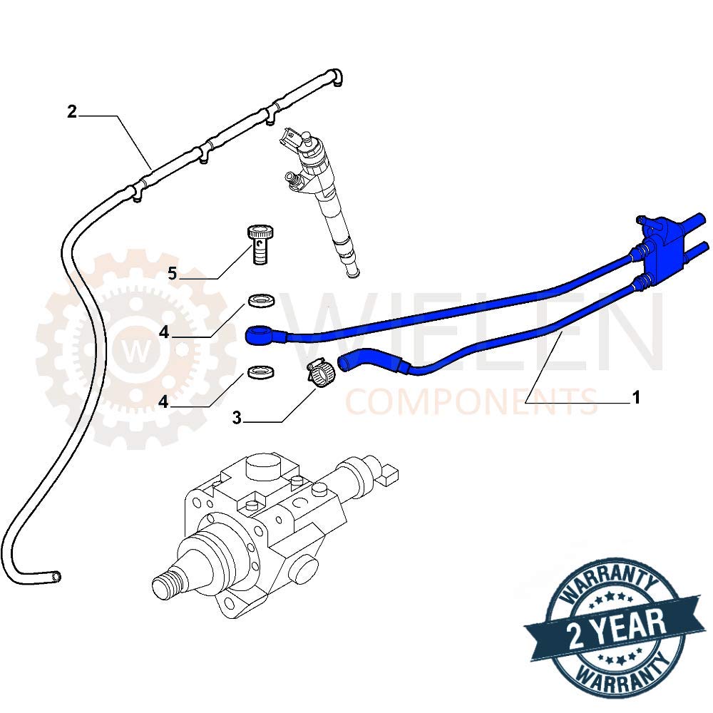 TUBO COMPATIBILE CON LINEA CARBURANTE IVECO DAILY FIAT DUCATO MULTIJET 2.3 D 504110763