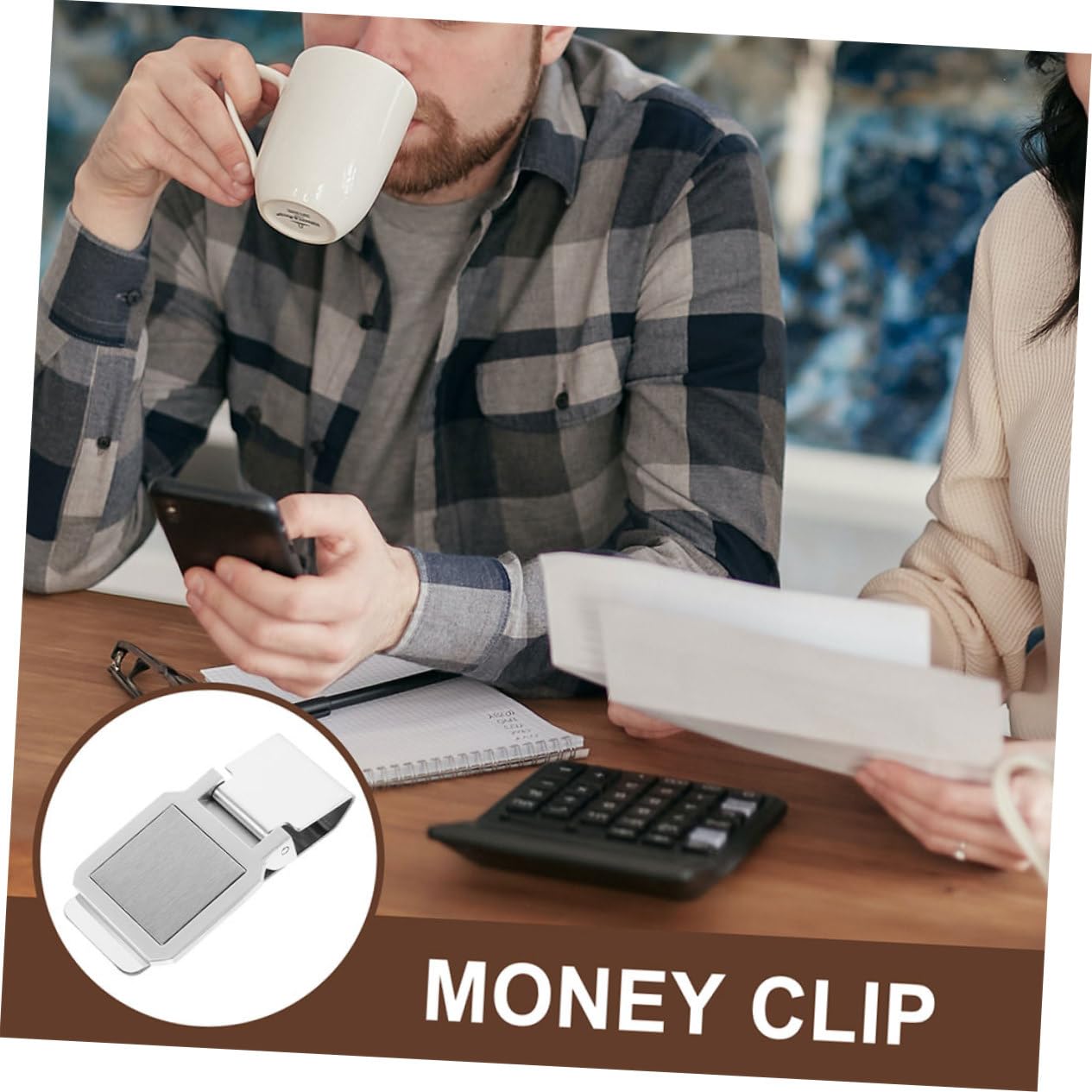 Ipetboom 2sets Money Clips Pack Portable Cash Holder for Men Party Favor 2pcs*2