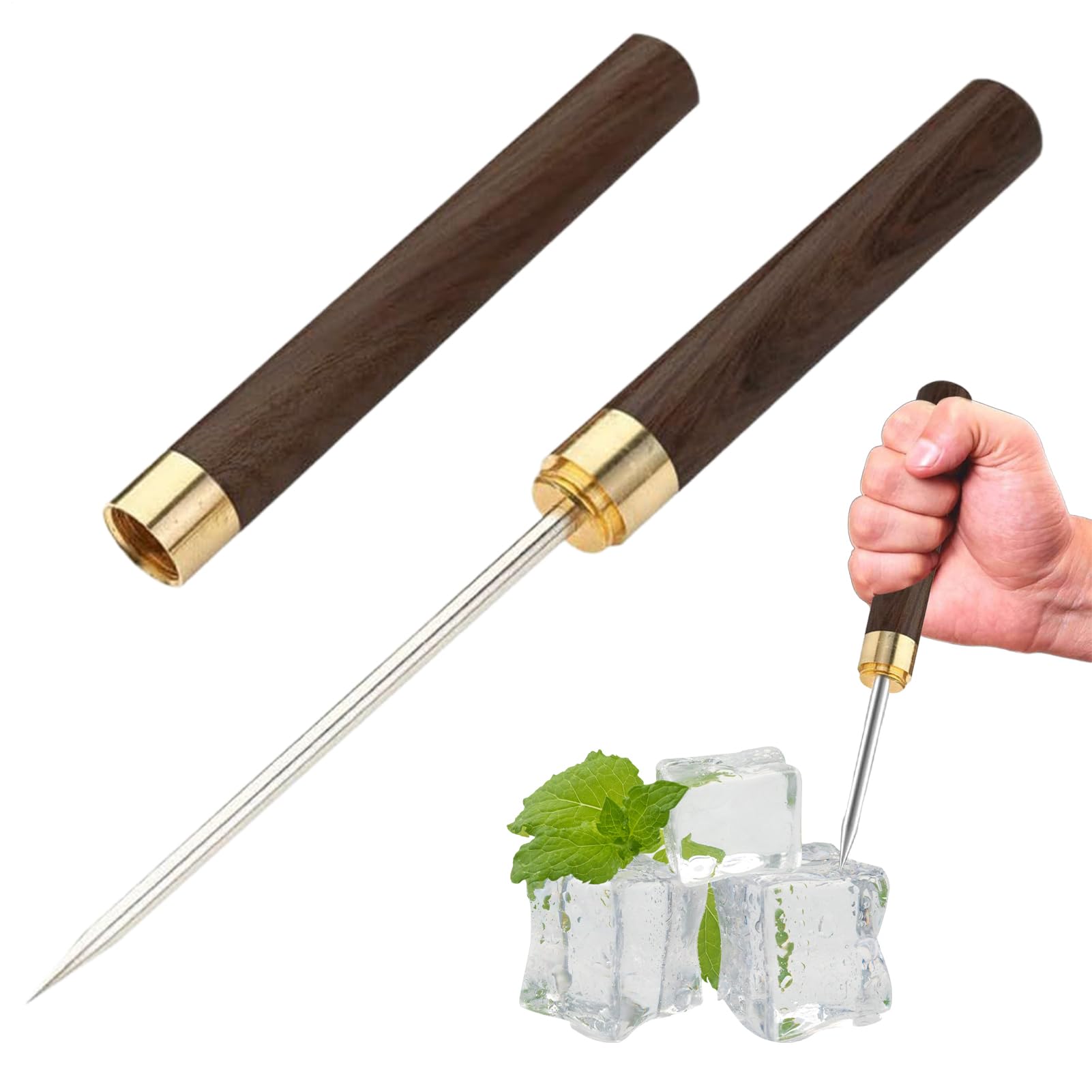 Piolet - Herramienta para romper el hielo, herramienta de cocina antideslizante con mango para el hogar, camping, picnic