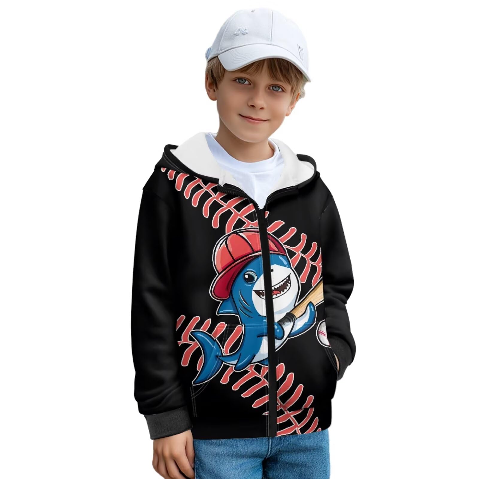 Sudadera de manga larga con cremallera frontal para niños, chaqueta de forro polar con bolsillos, ropa de otoño e invierno