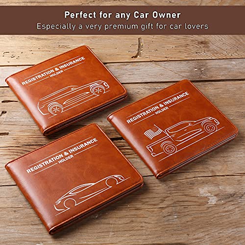 CANOPUS Car Registration and Insurance Holder with Magnetic Closure, Car Document Holder, Vehicle Glove Box Organizer, Wallet for Auto, Motorcycle, Truck and More, 1 Pack with EZ Pass Strip, Car - Thumbnail 4