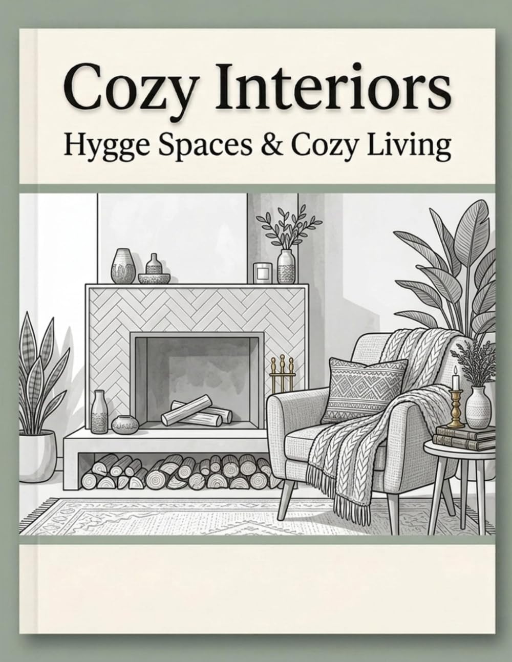 Cozy Interiors: A Monochrome Grayscale Coloring Book for Adults Featuring Hygge Spaces, Warm Rooms, and Calm Home Scenes (Cozy Escape Monochrome)