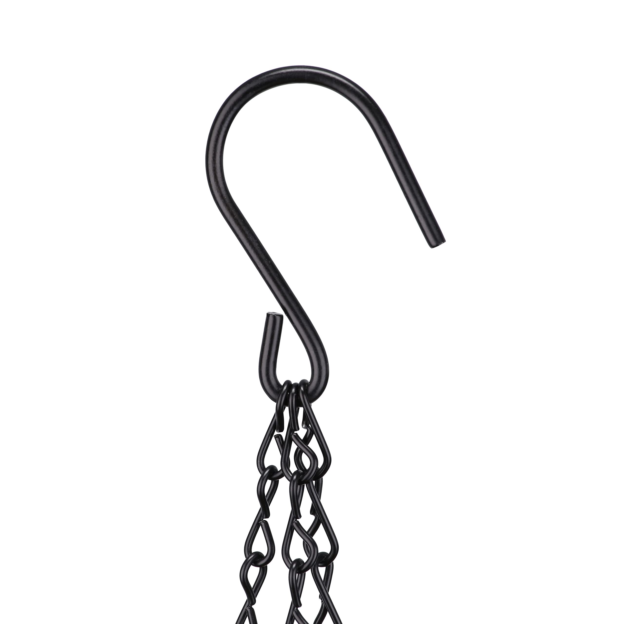 Relaxdays Set da 3 Portavasi da Parete, in Fibra di Cocco, Fioriera da Appendere con Catena, D: 35 cm, 10 litri, Marrone