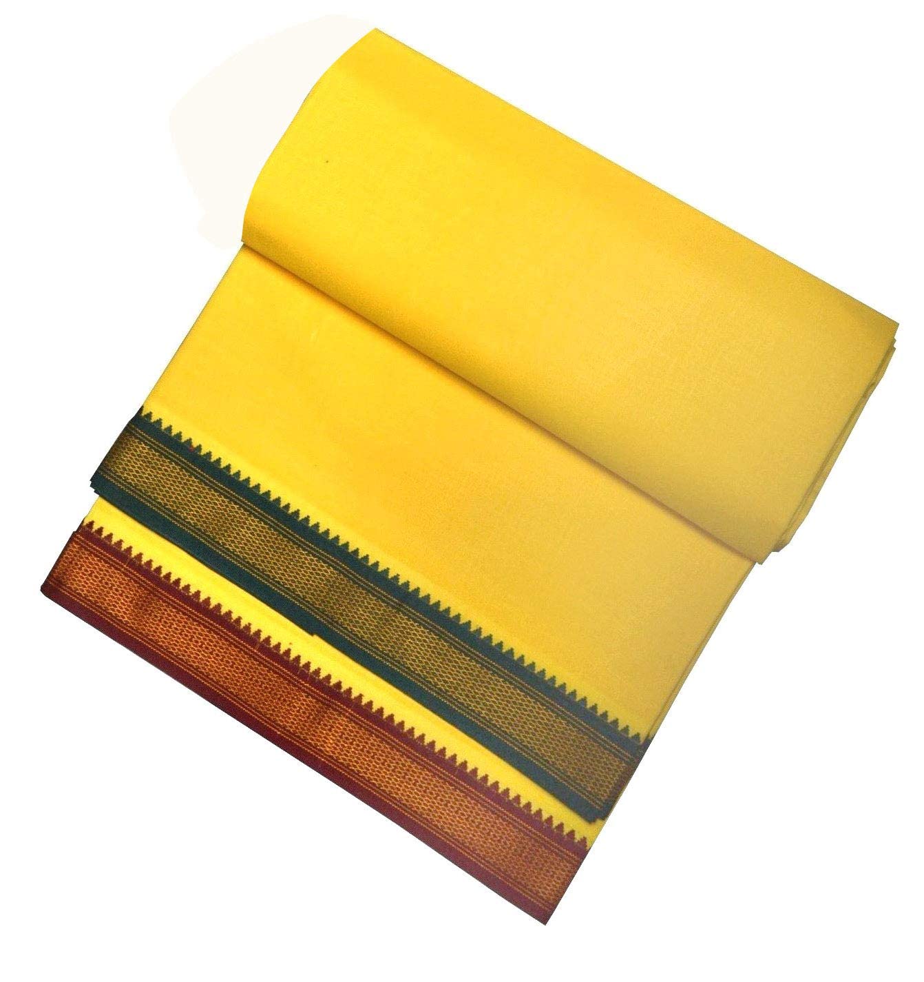 abhikram 100% Pure Cotton Lungi for Men Stylish, Soft and Comfortable Border Design 2.15 METER-picture-51