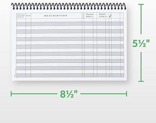 Miniatura 3 de The Superior Register - Cuaderno de registro de cheques y tarjetas de débito, ideal para dar seguimientos a tus cuentas de manera sencilla