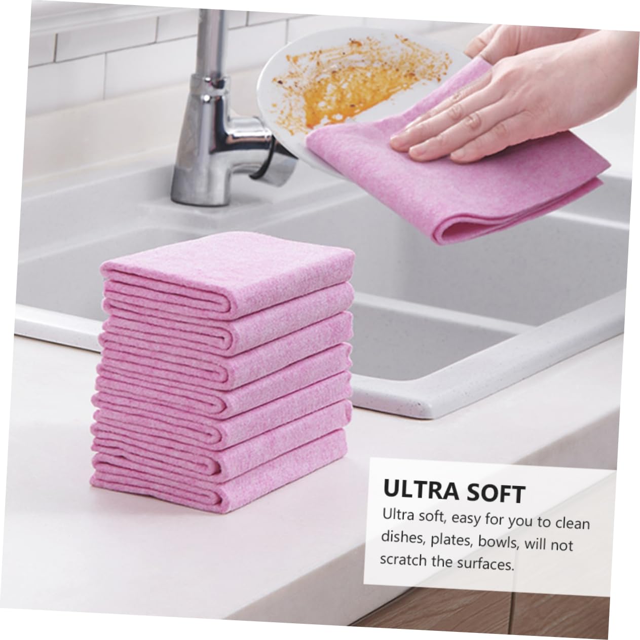 FRCOLOR 24stücke Multifunktionale Geschirrtücher Aus Kokosnussschalen-mikrofaser Saugfähig Schnell Trocknend Ölabweisend Für Küche Und Reinigung