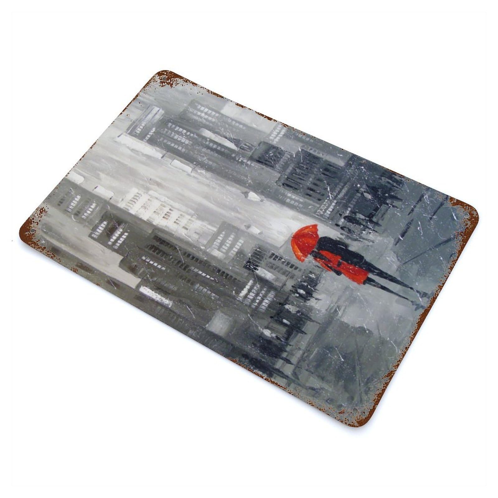 Garage Style Together in New York Weathered Tin Sign 11.8"x7.9", Classic Wall Plaque for Bar And Workshop