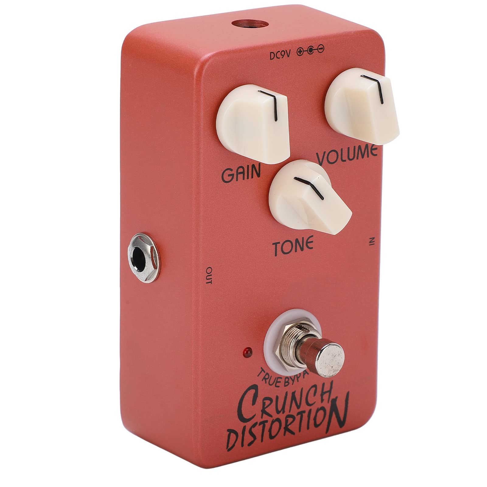 Pedale di distorsione Pedali effetto per chitarra monoblocco in metallo rosso scuro classico rock britannico true bypass per chitarristi elettrici