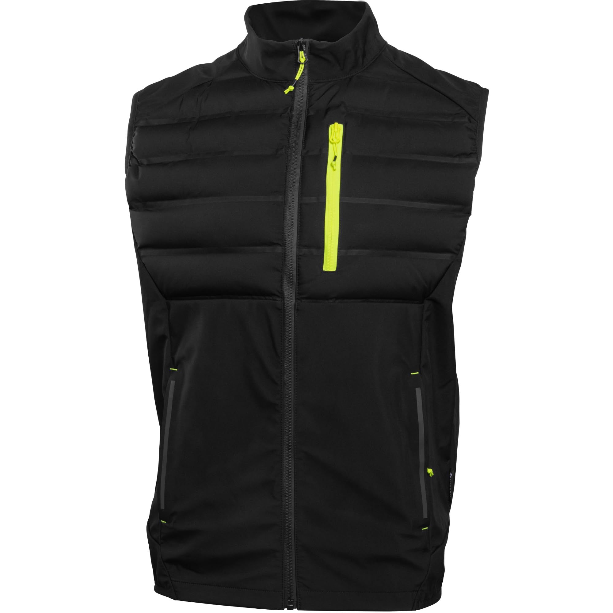 Högert Technik - Gilet softshell da uomo nero Gilet da lavoro outdoor Antivento Idrorepellente Traspirante Con cappuccio Tasche con cerniera Elementi riflettenti