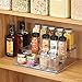 iDesign Twillo Plastic Stadium Spice Rack, 3-Tier Organizer for Kitchen Pantry, Cabinet, Countertops, Vanity, Office, Craft Room, 9.2