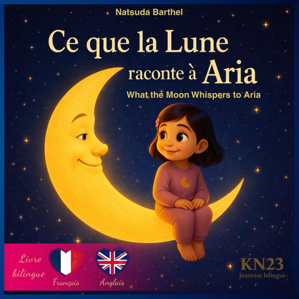 Ce que la Lune raconte à Aria: Livre jeunesse bilingue français – anglais