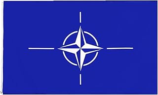 Stormflag NATO Flag 3x5ft North Atlantic Treaty Organization Flag 90cmx150cm Polyester 90g with Eyelets and Double Stitched