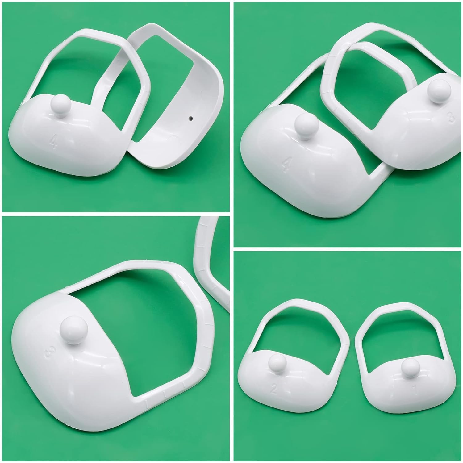 5-teiliges Set Zur Bartformung In Schwarz Und Weiß – Styling-Vorlage Und Anleitung For Die Pflege Von Spitzbart Und Vollbart(White)