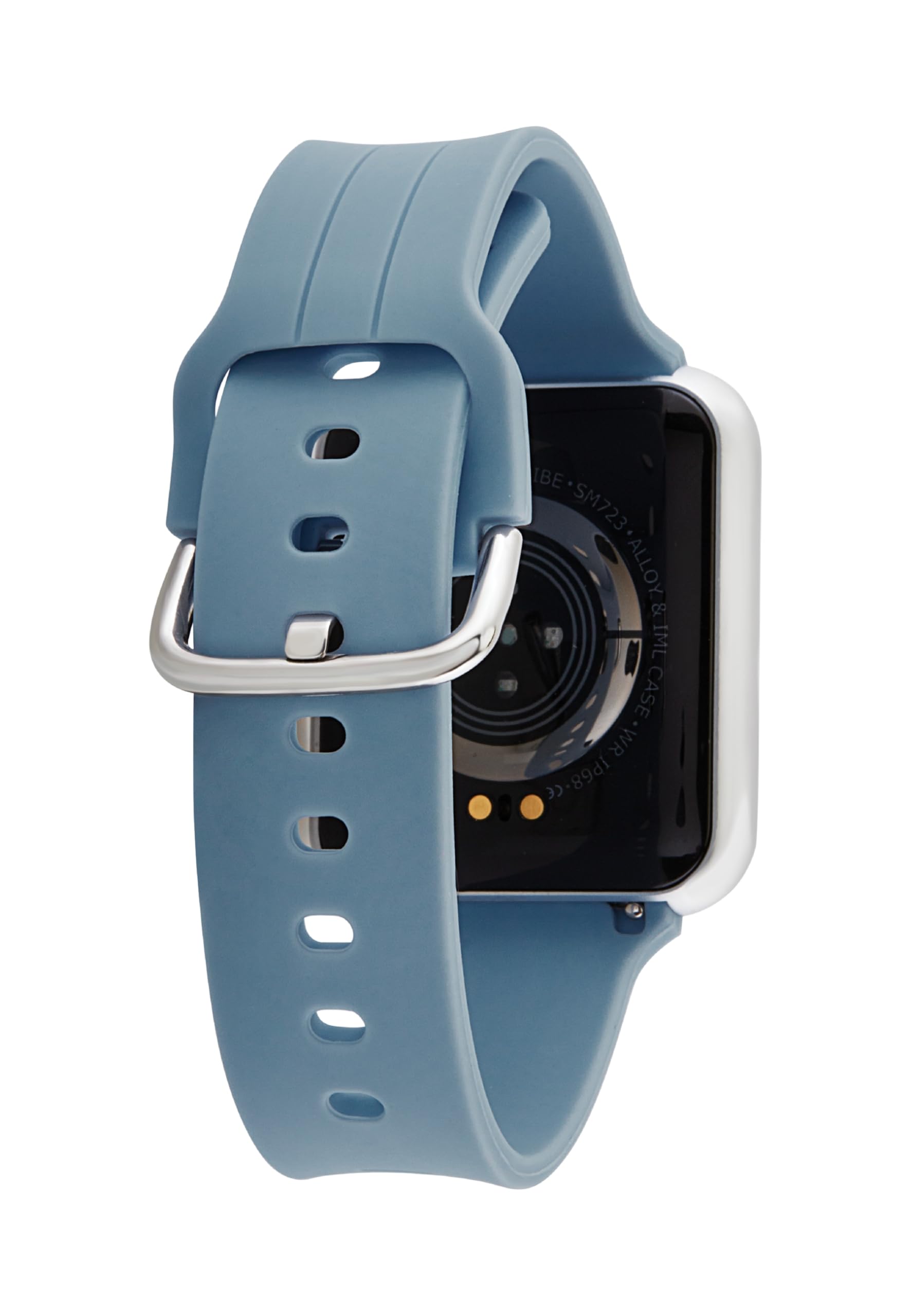 Breil EW0669 Smartwatch SBT-X, con Doppio Cinturino Intercambiabile in Silicone Blue Avio e Pink con Pattern Tribe, Cassa Nera, Connettività Bluetooth, Chiusura ad Ardiglione