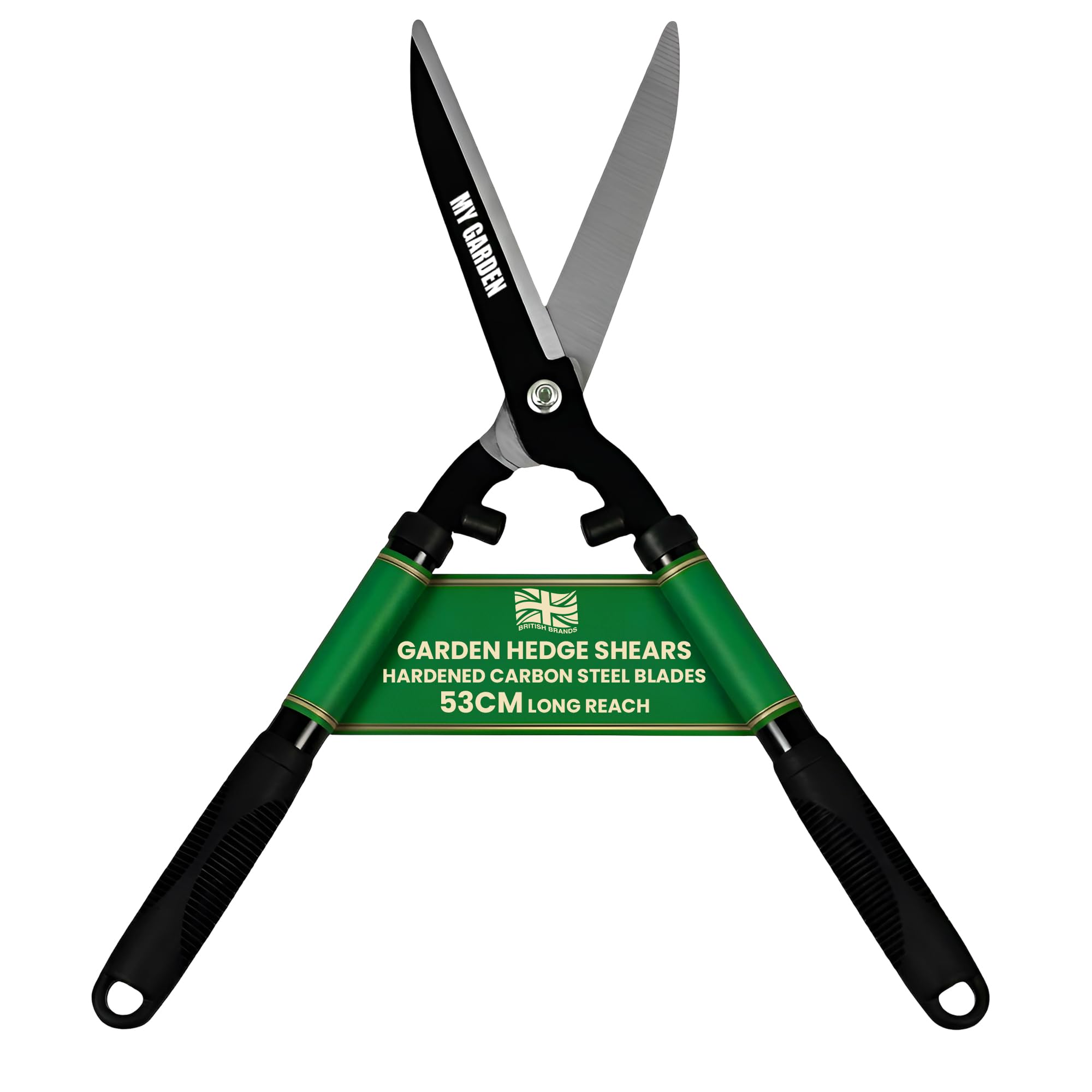 My Garden Hedge Shears with Hardened Carbon Steel Blades - 53cm Lightweight Ergonomic Garden Shears for Trimming Hedges, Grass & Edges with Comfortable Grip Handles –Precision Cutting Tool