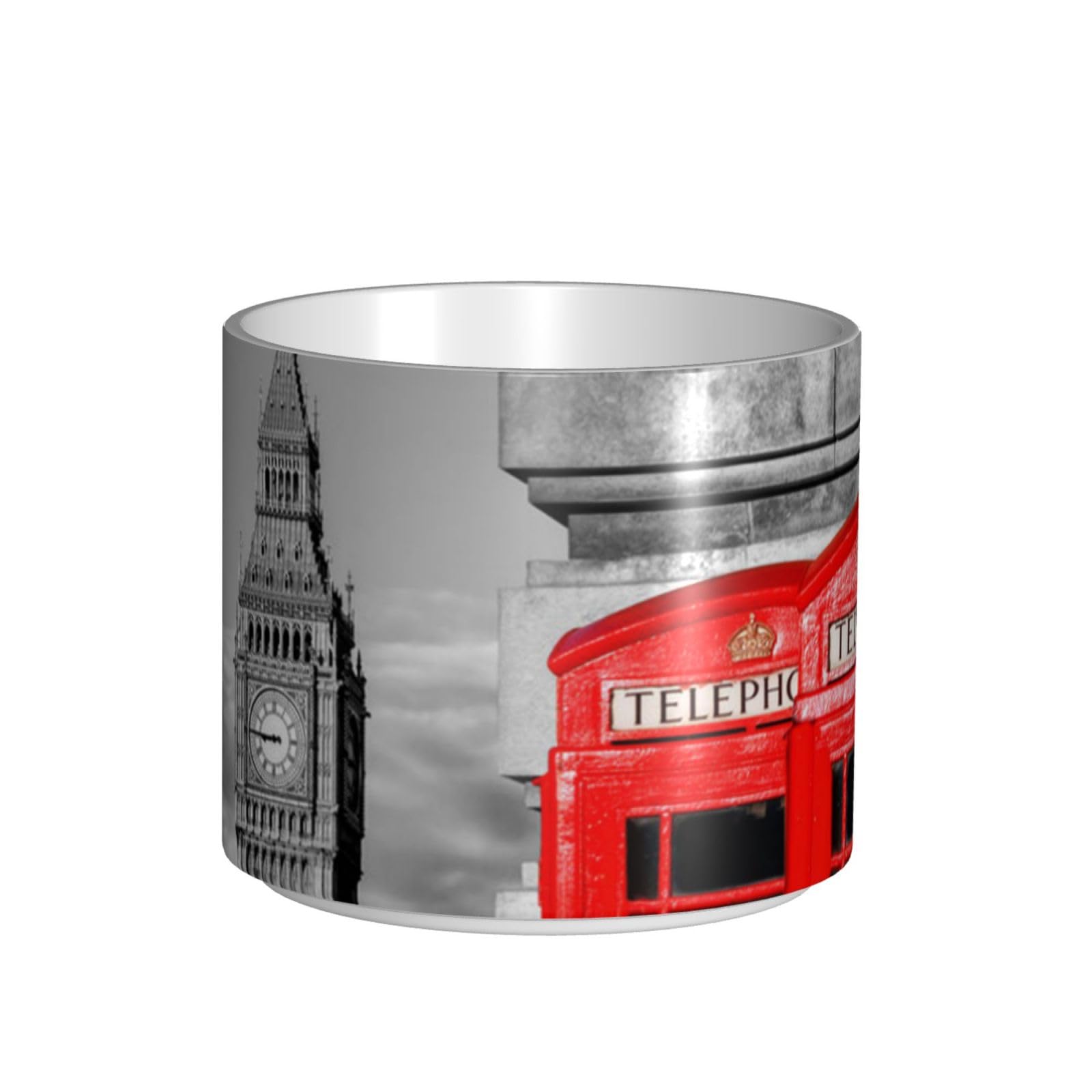 England UK Retro London Telefon bedruckte große Kapazität Keramik Tassen Kaffeetasse