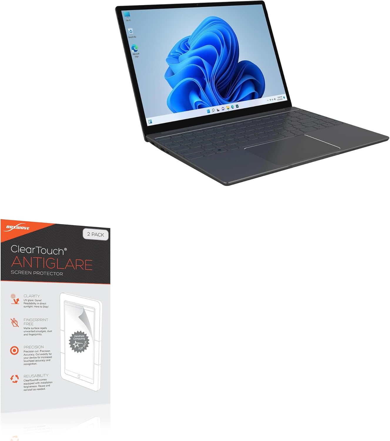 BoxWave Screen Protector Compatible With HBESTORE HL-1068-A1409 Laptop (14 in) - ClearTouch Anti-Glare (2-Pack), Anti-Fingerprint Matte Film Skin