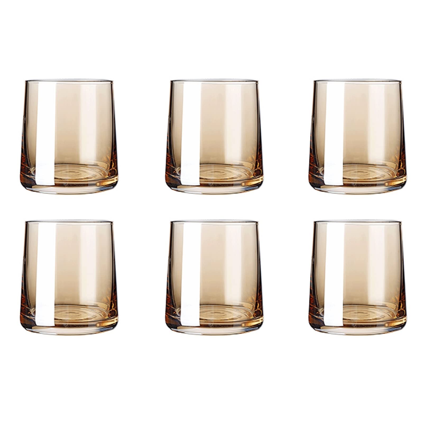 Vaso para Beber Conjunto de Taza de Vidrio de Colores de 6 ooz Jugo Leche té Desayuno Bebida Bebida Whisky cristalería hogar Libre de Plomo Juego Vasos de Cristal(A)