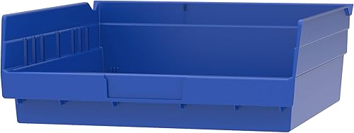 Miniatura 3 de Akro-Mils 30170 - Caja de plástico para estantes anidados, (12 x 11 x 4 pulgadas), azul, (paquete de 12)