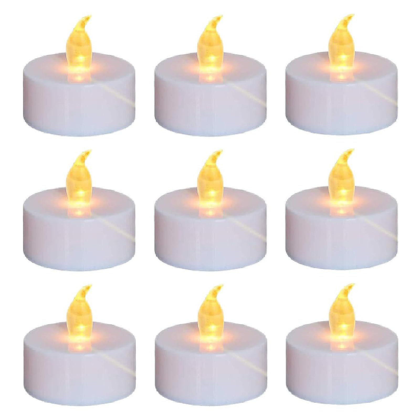 Battery Operated Tea Lights Candles 100 Pack Flameless Flickering Tealights, 200+Hours Fake Electric LED Candles for Weddings Christmas Halloween Table Decorations (Warm Yellow)