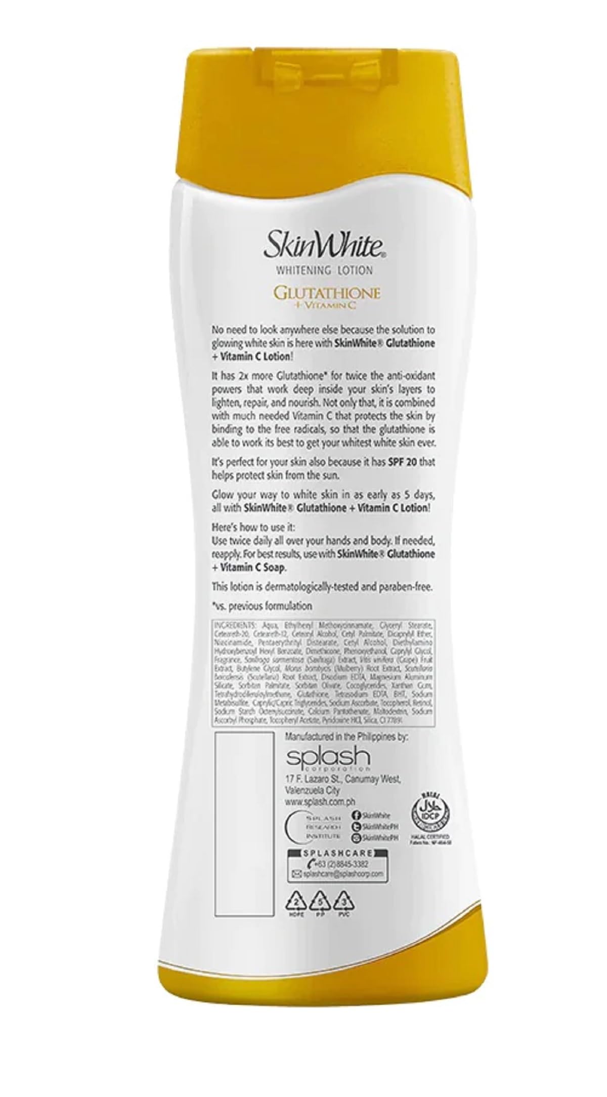 skinwhite glutathione lotion price SkinWhite WHITENING LOTION GLUTATHIONE + VITAMIN-C (200 ml): Buy Online at Best Price in UAE