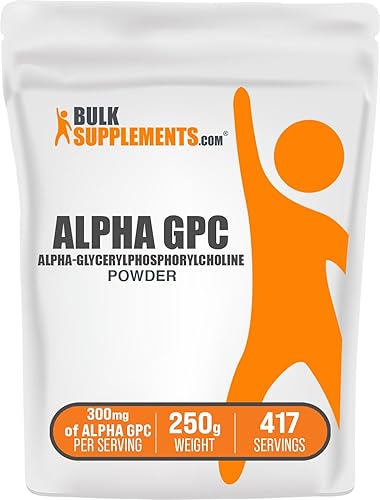 BulkSupplements. com Alpha GPC Powder (L-Alpha Glicerilfosforilcolina) - Suplementos de colina - Suplementos cerebrales - Suplemento de memoria para