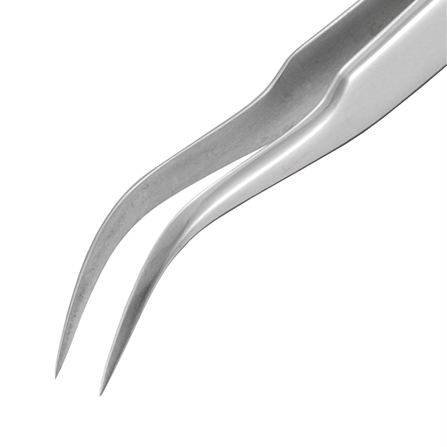Titanium bent nose tweezers, fine pointed tip tweezers, 125mm. Engineer ptn-03
