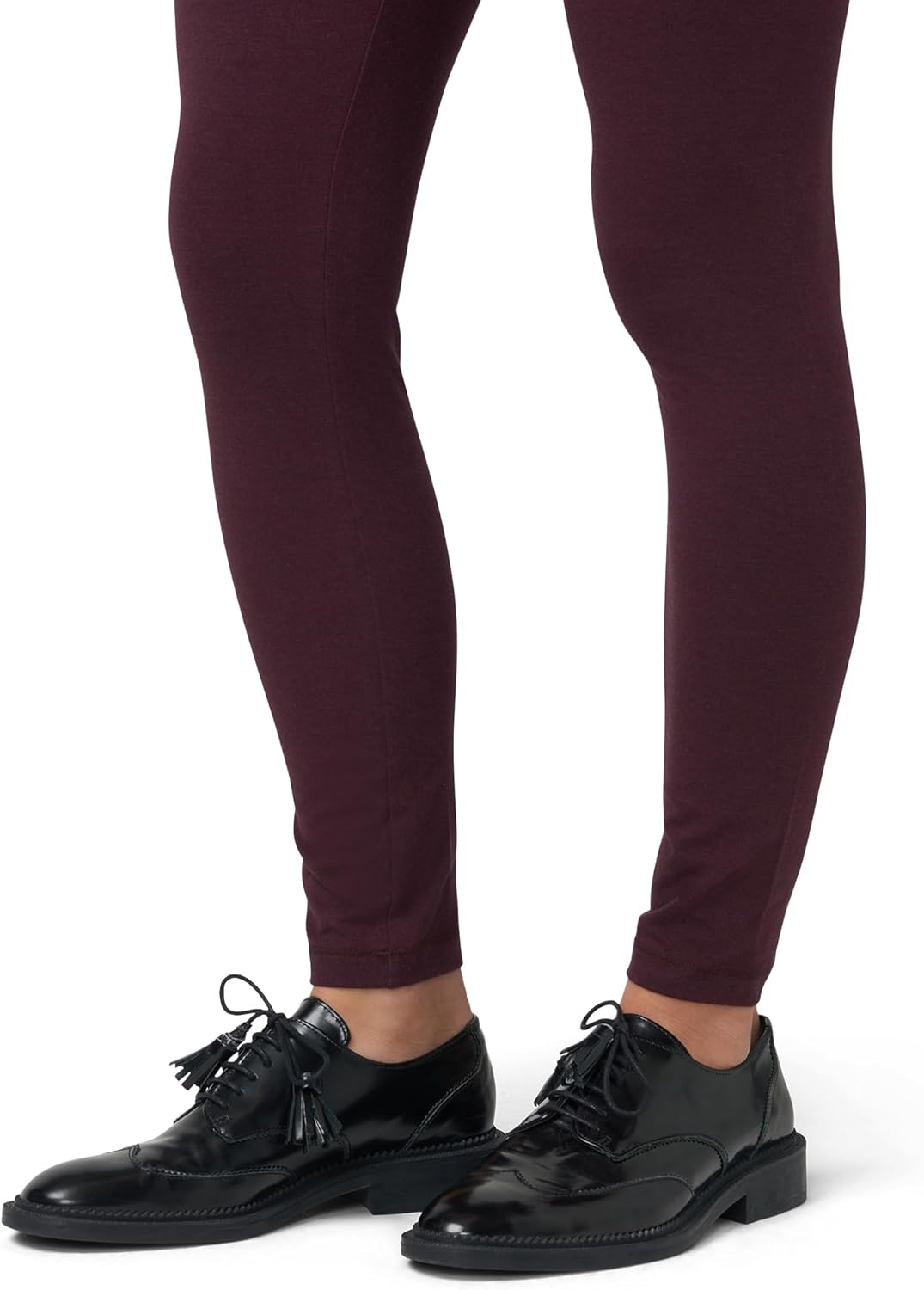 HUE Women's Ultra Soft Cotton Leggings with Wide Waistband, Full and Capri Length - Image 5