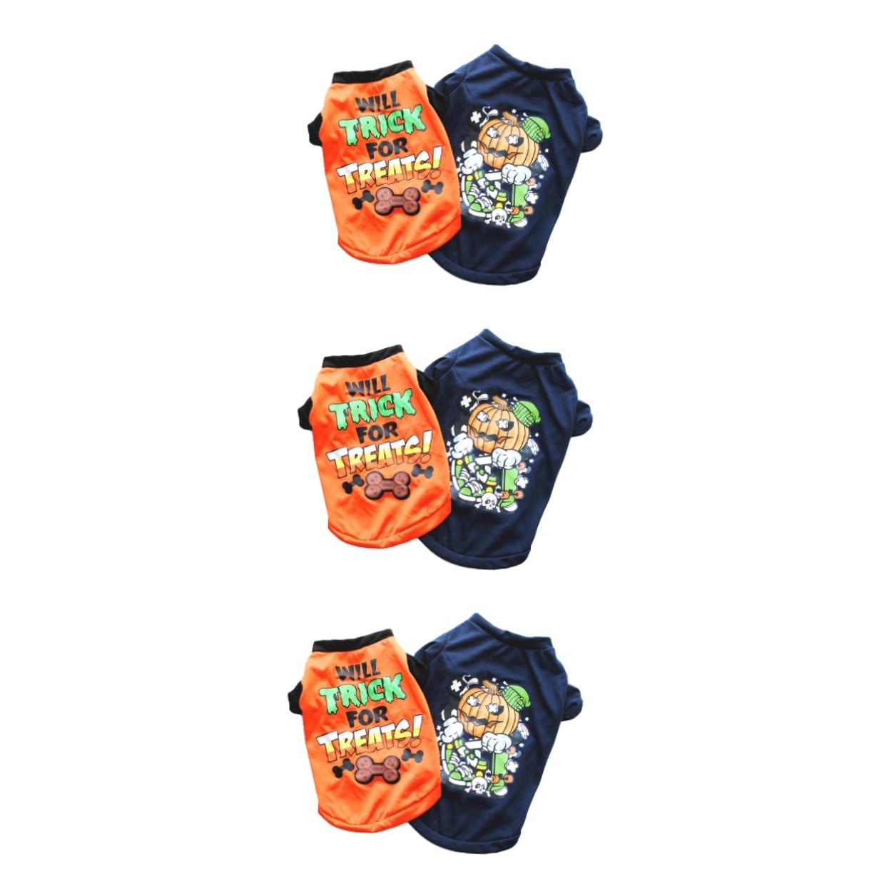 PRETYZOOM 6pezzi Costumi Per Cani Di Halloween Da Magliette Per Cani e Arancione Comode e Lavabili Per Feste e Occasioni Speciali