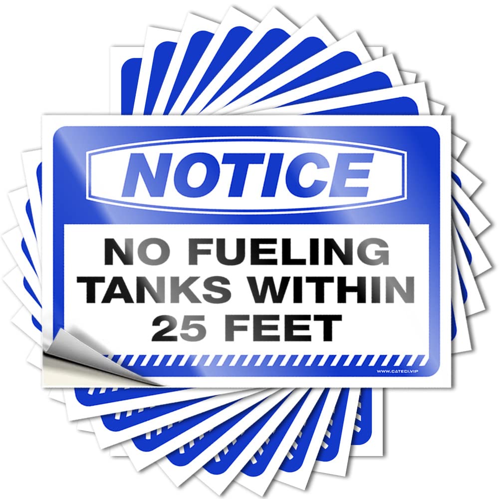 Tattoos - Tall Door Notice No Fueling Tanks Within 25 Feet for Free Rv Bathroom Accessories(6X9CM)