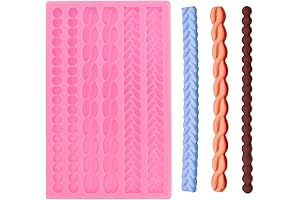 2 Pack Hemp Rope and Scroll Lace Pie Crust Molds