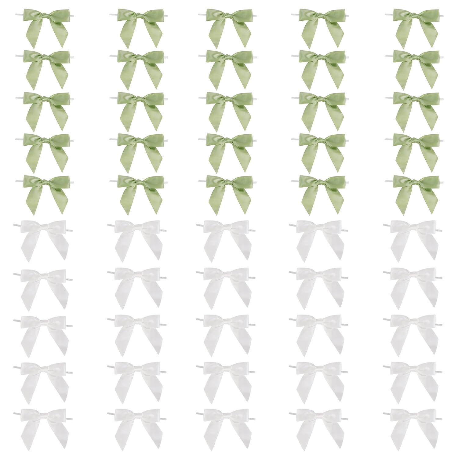 Eowvisn Green 50 Pieces Bows, Decorative Bows, Diy Decoration Materials, Gift Wrapping Bows, Baking Packaging Decorations, Multifunctional Decorative Bows