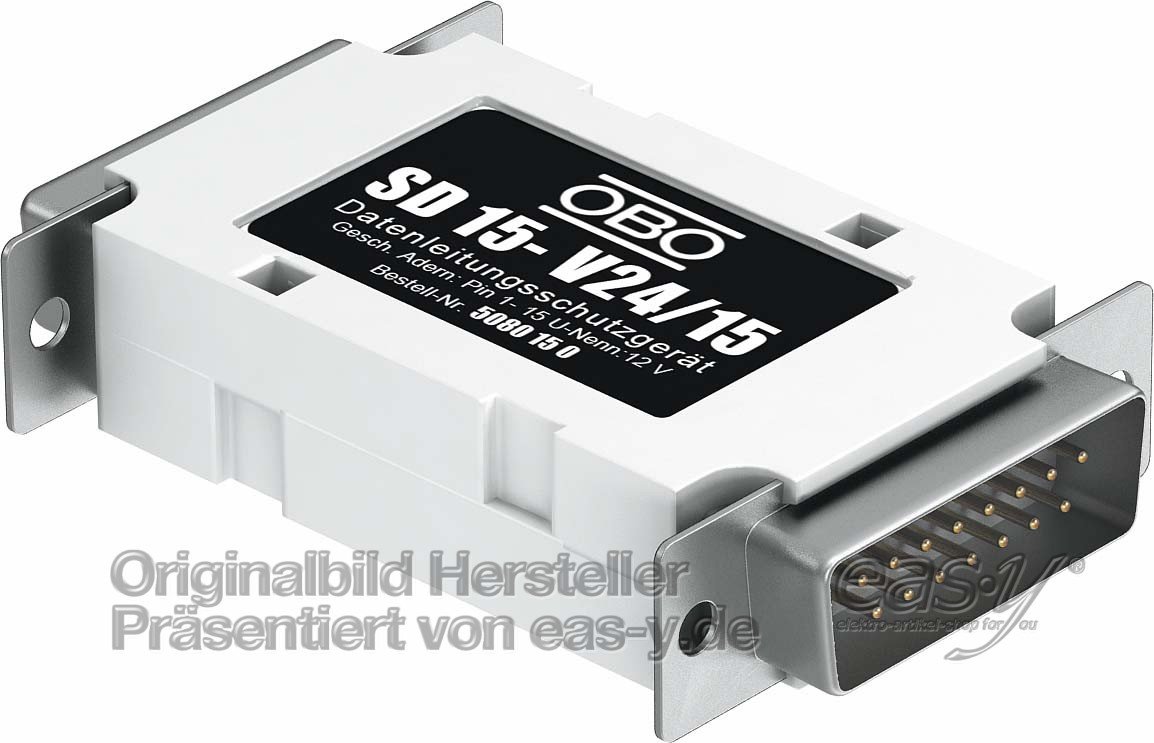 Protection de données V24 D-SUB 15 pour lignes de transmission de signaux